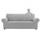 Asnomy Couch Covers for 3 Cushion Couch Stretch Sofa Covers Slipcovers Pet Protector Furniture Covers for Dogs Cats Spandex Jacquard Fabric Small Checks LargeSilver