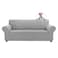 Asnomy Couch Covers for 3 Cushion Couch Stretch Sofa Covers Slipcovers Pet Protector Furniture Covers for Dogs Cats Spandex Jacquard Fabric Small Checks LargeSilver