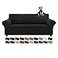 Asnomy Couch Covers for 3 Cushion Couch Sofa Pet Friendly 3 Seater Sofa Cover Washable Slipcovers Protector Furniture Covers for Dogs Spandex Jacquard Fabric Small ChecksLargeBlack
