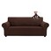 Asnomy Couch Covers for 3 Cushion Couch Stretch Sofa Covers Slipcovers Pet Protector Furniture Covers for Dogs Cats Spandex Jacquard Fabric Small ChecksXLargeChocolate