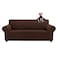 Asnomy Couch Covers for 3 Cushion Couch Stretch Sofa Covers Slipcovers Pet Protector Furniture Covers for Dogs Cats Spandex Jacquard Fabric Small ChecksXLargeChocolate