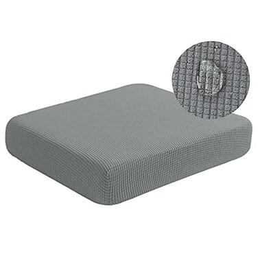 NC HOME Couch Seat Cushion Covers Stretch Sofa Cushion Protector Couch Cover for Camper Loveseat Cushion with Elastic Bottom Medium Dove Grey