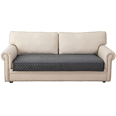 Eismodra Couch CoverSectional Couch CoversSofa Covers for 3 Cushion CouchAntiSlip Sofa Slipcovers for Dogs Cats Kids Loveseat Recliner L Shaped Armrest BackrestDark Gray 43x94Only 1 Piece
