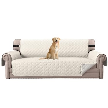 H.VERSAILTEX HVERSAILTEX Reversible Sofa Cover Couch Cover for 3 Cushion Couch Water Resistant Sofa Cover for Living Room Quilted Furniture Couch Cover Washable Couch ProtectorOversized Sofa IvoryBeig