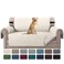 H.VERSAILTEX HVERSAILTEX Sofa Protector for DogsCatsPets Sofa Covers Slipcover Quilted Couch Coveres Loveseat Covers with Non Slip Elastic Strap Water Resistant Seat Width 46 Loveseat IvoryBeige