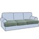 H.VERSAILTEX HVERSAILTEX Stretch 3 Piece T Cushion Sofa Slipcovers Individually Sofa Cushion Covers for 3 Cushion Couch Sofa Seat Cushion Covers with Elastic Bands Featuring Thicker Jacquard Fabric Sa