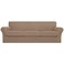 Easy-Going EasyGoing 4 Pieces Stretch Couch Cover Oversized Sofa Cover for Dogs Washable Sofa Slipcover for 3 Separate Cushion Couch Spandex Elastic Furniture Protector for Pets Kids Camel Oversized S