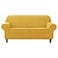 CONRUSER Stretch Sofa Slipcover Soft Jacquard Sofa Covers for 2 Cushion Couch Washable Furniture Protector for Pets Kids Yellow M