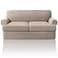 PrinceDeco T Cushion Loveseat Slipcover 3 Pieces Sofa Covers for T Cushion Sofa Stretch Slip Covers for 2 Cushion Couch with 2 Individual T Shape Seat Covers Width Up to 76 Washable Sand