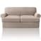 PrinceDeco T Cushion Loveseat Slipcover 3 Pieces Sofa Covers for T Cushion Sofa Stretch Slip Covers for 2 Cushion Couch with 2 Individual T Shape Seat Covers Width Up to 76 Washable Sand