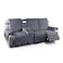 TAOCOCO Non Slip Recliner Sofa Covers for 3 Cushion Couch Waterproof Reclining sofa cover for Leather Sofa with Console Split Reclining Couch Cover Recliner Furniture Protector 3 Seater Dark Grey