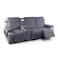 TAOCOCO Non Slip Recliner Sofa Covers for 3 Cushion Couch Waterproof Reclining sofa cover for Leather Sofa with Console Split Reclining Couch Cover Recliner Furniture Protector 3 Seater Dark Grey