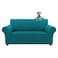 Asnomy Sofa Covers for 2 Cushion Couch Stretch loveseat Covers Slipcovers Pet Protector Furniture Covers for Dogs Cats Spandex Jacquard Fabric Small Checks MediumPeacock Blue
