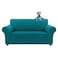Asnomy Sofa Covers for 2 Cushion Couch Stretch loveseat Covers Slipcovers Pet Protector Furniture Covers for Dogs Cats Spandex Jacquard Fabric Small Checks MediumPeacock Blue
