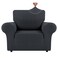 LURKA Stretch Chair Sofa Slipcovers 1 Piece Couch Covers for Sofa Furniture Protector Full Sofa Covers with Elastic Bottom for Kids and Dog Small Dark Grey