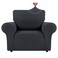 LURKA Stretch Chair Sofa Slipcovers 1 Piece Couch Covers for Sofa Furniture Protector Full Sofa Covers with Elastic Bottom for Kids and Dog Small Dark Grey