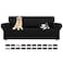 LURKA Stretch Sofa Slipcovers Couch Covers for 3 Cushion Couch Sofa Pet Friendly Non Slip Sofa Cover Washable Furniture Protector with Elastic Bottom Large Black