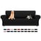 LURKA Stretch Sofa Slipcovers Couch Covers for 3 Cushion Couch Sofa Pet Friendly Non Slip Sofa Cover Washable Furniture Protector with Elastic Bottom Large Black