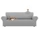 LURKA Stretch Sofa Slipcovers 1 Piece Couch Covers for 3 Cushion Couch Sofa Furniture Protector Full Sofa Covers with Elastic Bottom for Kids and Dog Large Sliver