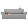 LURKA Stretch Sofa Slipcovers 1 Piece Couch Covers for 3 Cushion Couch Sofa Furniture Protector Full Sofa Covers with Elastic Bottom for Kids and Dog Large Sliver