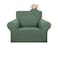 KEKUOU Stretch Single Sofa Slipcover 1 Piece Couch Sofa Cover 3155 Furniture Protector 1 Seater Sofa with Elastic Bottom for KidsPetJacquard Small Checked Pattern FabricSmallGreyish Green