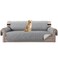 H.VERSAILTEX Sofa Protector for DogsCatsPets Sofa Slipcover Quilted Furniture Protector with Non Slip Elastic Strap Water Resistant Sofa Covers Couch Covers Seat Width 78 Oversized Sofa Light GreyBeig