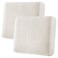 H.VERSAILTEX HVERSAILTEX Super Stretch Individual Seat Cushion Covers Sofa Couch Cushion Slipcover Sets Thick Jacquard Textured Twill Fabric Large 2 Piece Ivory