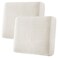 H.VERSAILTEX HVERSAILTEX Super Stretch Individual Seat Cushion Covers Sofa Couch Cushion Slipcover Sets Thick Jacquard Textured Twill Fabric Large 2 Piece Ivory