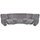ULTICOR 7Piece L Shape Sectional Recliner Sofa Covers Velvet Stretch Reclining Couch Covers for Reclining Sofa Thick Soft Washable Light Gray 5 Seat Recliner Cover