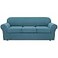 H.VERSAILTEX HVERSAILTEX 4 Piece Stretch Sofa Covers for 3 Cushion Couch Covers for Living Room Furniture Slipcovers Base Cover Plus 3 Seat Cushion Covers Upgraded Thicker Jacquard Fabric Sofa Storm B