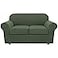 H.VERSAILTEX HVERSAILTEX 3 Piece Stretch Sofa Covers for 2 Cushion Loveseat Couch Covers for Living Room Furniture Cover Base Cover Plus 2 Seat Cushion Covers Thicker Jacquard FabricMedium Bronze Gree