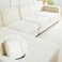 Disayu Sofa Covers Couch Covers for Sofa Pet Friendly Couch Cushion Covers Universal Sofa Covers Washable Stretch Slipcovers for Sectional Sofa Texture Ivory WhiteLarge Single Seat Cover