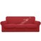 Easy-Going EasyGoing 100 Dual Waterproof 4 Pieces Stretch Soft Couch Cover for Dogs Sofa Slipcover for 3 Separate Cushion Couch Leakproof Furniture Protector for Kids Pets Christmas Red
