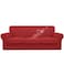 Easy-Going EasyGoing 100 Dual Waterproof 4 Pieces Stretch Soft Couch Cover for Dogs Sofa Slipcover for 3 Separate Cushion Couch Leakproof Furniture Protector for Kids Pets Christmas Red