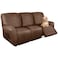 molasofa Recliner Sofa Covers Leather Like Recliner Sofa 3 Seater Recliner Couch Covers for 3 Cushion Couch 8 Pieces Washable Stretch Reclining Sofa Slipcovers Brown