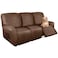 molasofa Recliner Sofa Covers Leather Like Recliner Sofa 3 Seater Recliner Couch Covers for 3 Cushion Couch 8 Pieces Washable Stretch Reclining Sofa Slipcovers Brown