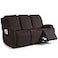 TAOCOCO Recliner Sofa Slipcover 3 Pieces Polyester Fabric Stretch Sofa Covers for 3 Seat Reclining Couch Soft Washable Furniture Protector with Pockets 3 Seat Coffee