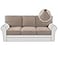 H.VERSAILTEX HVERSAILTEX MultiPieces Couch Covers for 3 Cushion Sofa High Stretch Couch Cushion Covers Jacquard Textured Twill Fabric3 Seat Covers Plus 3 Back Cushion Covers Sand
