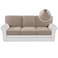 H.VERSAILTEX HVERSAILTEX MultiPieces Couch Covers for 3 Cushion Sofa High Stretch Couch Cushion Covers Jacquard Textured Twill Fabric3 Seat Covers Plus 3 Back Cushion Covers Sand