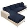 NAISI Sectional Couch Covers 8 Pieces Velvet Couch Cushion Covers L Shape Soft Stretch Sofa Slipcovers with 2pcs Pillowcases for LeftRight Chaise Sectional Couch3 Seater1 Chaise4 BackNavy
