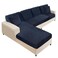 NAISI Sectional Couch Covers 8 Pieces Velvet Couch Cushion Covers L Shape Soft Stretch Sofa Slipcovers with 2pcs Pillowcases for LeftRight Chaise Sectional Couch3 Seater1 Chaise4 BackNavy