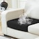NAISI Waterproof Couch Cushion Covers Thick Velvet Fabric Washable Sofa Slipcovers 1 Piece Individual Sectional Couch Covers with Elastic Bottom1 PC for Seat Cushion or BackrestBlack
