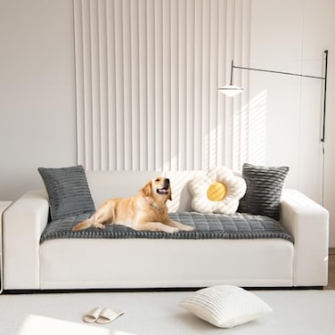 Gumfolk Pet Couch Covers for Sofa Slipcovers Couch Protector for Dogs Washable Cushion Cover Sofa Pad Blanket Furniture Dark Grey 27in83in