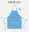 Syntus 2 Pack Adjustable Bib Apron Waterdrop Resistant with 2 Pockets Cooking Kitchen Aprons for Women Men Chef Light Blue