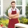 Avalon Kitchen Adjustable Bib Apron 100 Polyester Kitchen Aprons Waterdrop Resistant Aprons with Adjustable Strap Pockets Long Ties