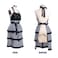 Alex Virtue Lovely Flower Pattern Retro Aprons With Large Pockets for Women Girls Cooking Kitchen Bakery Mothers Gift Black Plaid