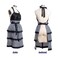 Alex Virtue Lovely Flower Pattern Retro Aprons With Large Pockets for Women Girls Cooking Kitchen Bakery Mothers Gift Black Plaid