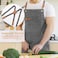 Aoomzoon Canvas Aprons for Men Chef Apron Work Apron with Large Pockets Durable 16oz Heavy Duty Cross Back BBQ Cooking Gray 1 Pack