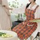 Aoomzoon Funny Aprons for Women with Pockets Kitchen Cooking Grilling Bbq Cute Chef Apron Mothers Day Birthday Gifts for Women OrangePlaid