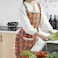 Aoomzoon Funny Aprons for Women with Pockets Kitchen Cooking Grilling Bbq Cute Chef Apron Mothers Day Birthday Gifts for Women OrangePlaid